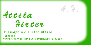 attila hirter business card